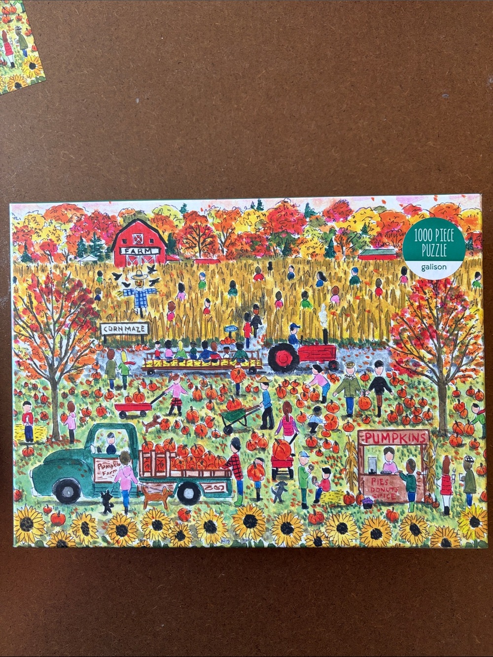 Galison Pumpkin Patch 1000-Piece Jigsaw Puzzle - Autumn Colors